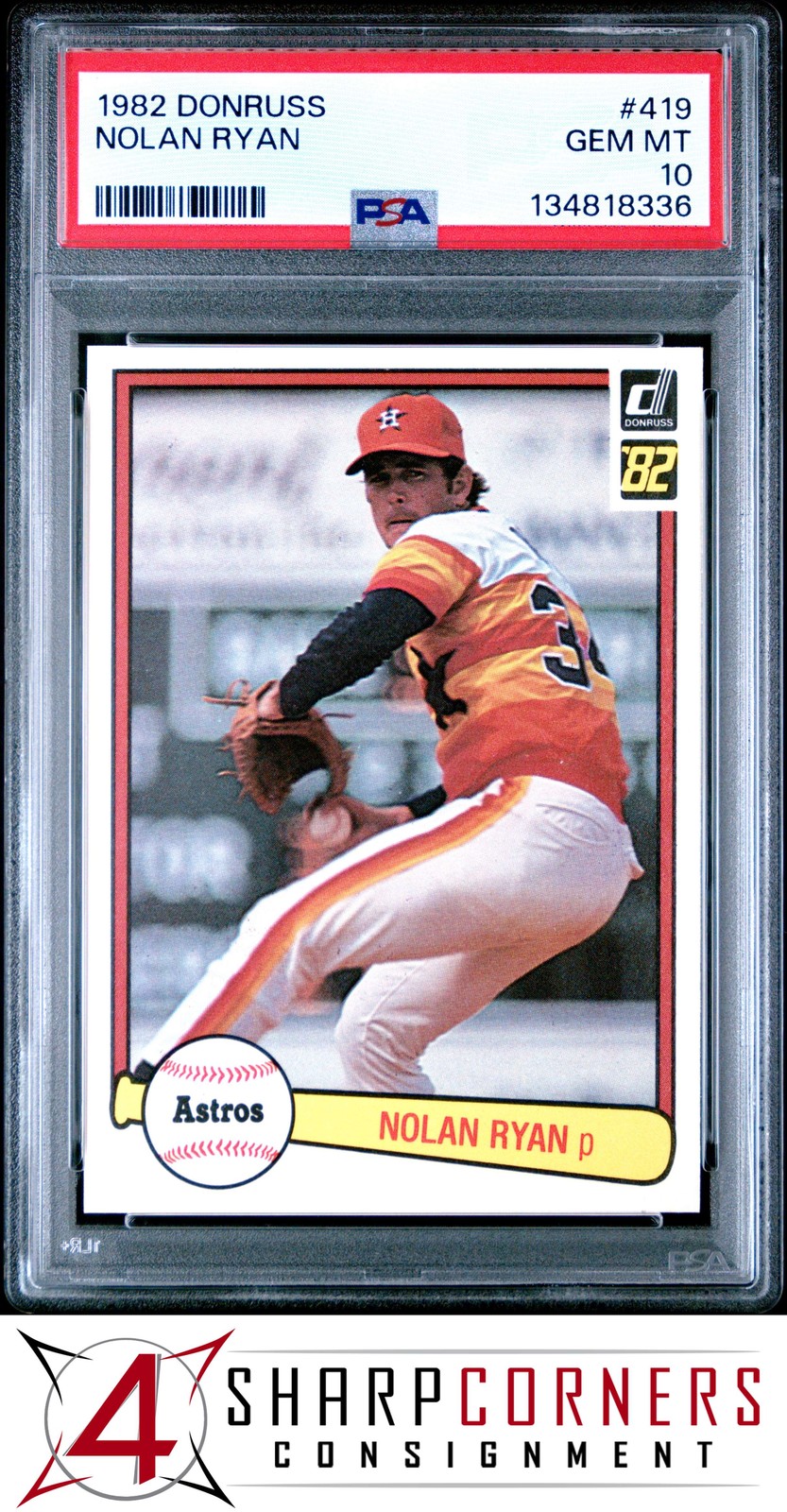 1982 DONRUSS #419 NOLAN RYAN ASTROS HOF PSA 10