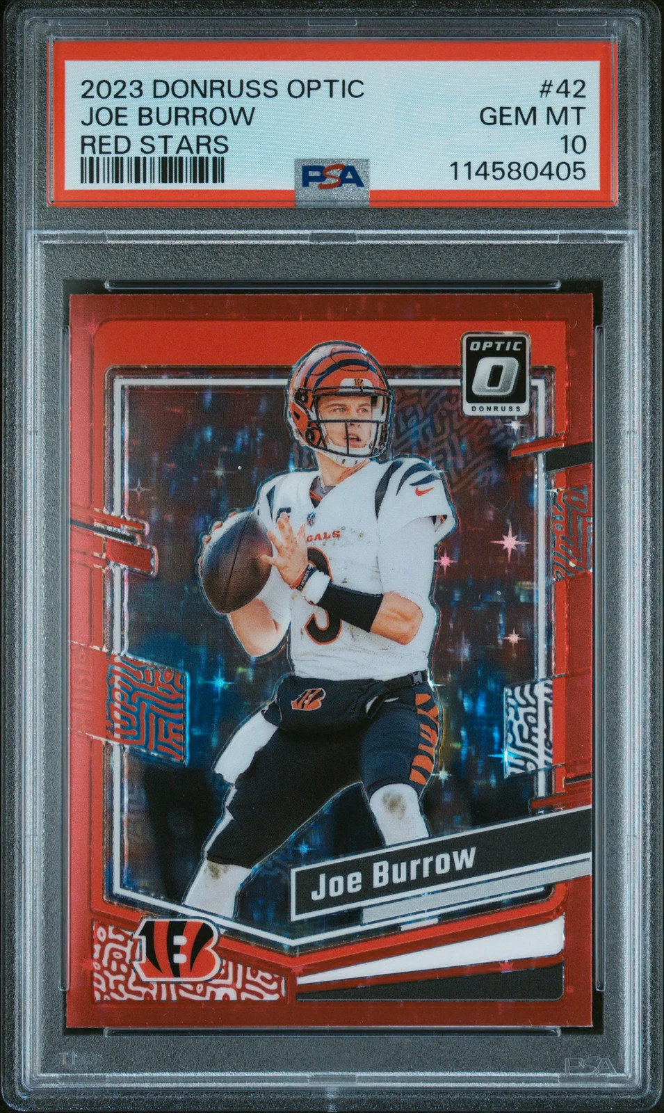 2023 Panini Donruss Optic Joe Burrow #42 Red Stars PSA 10