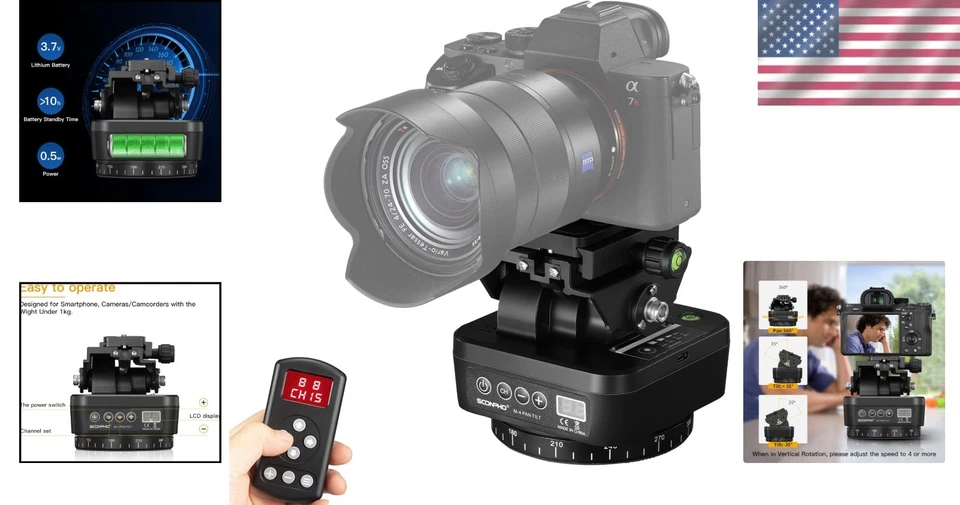 Remote Control Pan Tilt for Indoor & Outdoor Shooting - Image 2 of 4