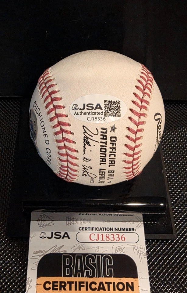 Ralph Kiner HOF Pittsburgh Pirates Signed Auto RONLB Baseball JSA coa - Image 2 of 4