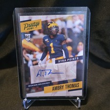 2021 Panini Chronicles Prestige Ambry Thomas #PS-ABT Michigan Rookie Autograph