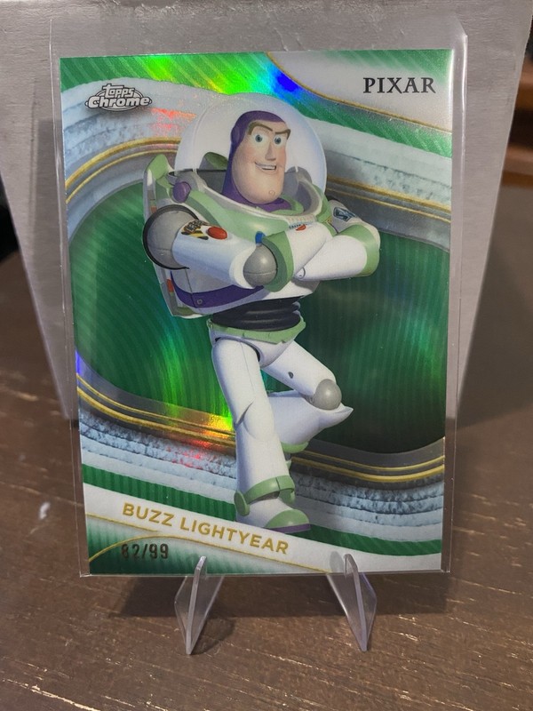 2025 Topps Chrome Disney Buzz Lightyear  /99 Green Wave Refractor Toy Story