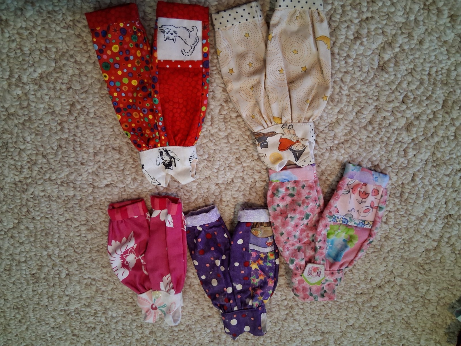 Lot Of  8" Doll Handmade Rompers. So Cute! No Tag