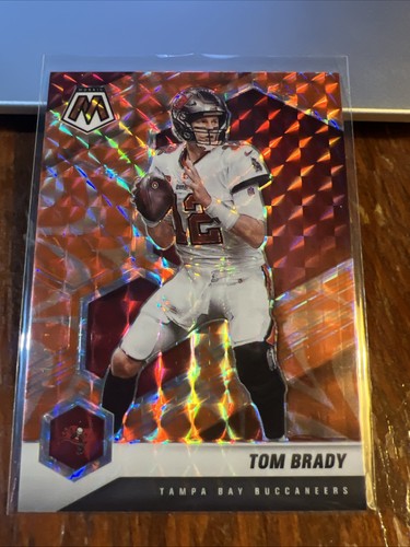 Tom Brady 2021 Panini Mosaic Reactive Orange Prizm #186 Bucs NM-MT HOF