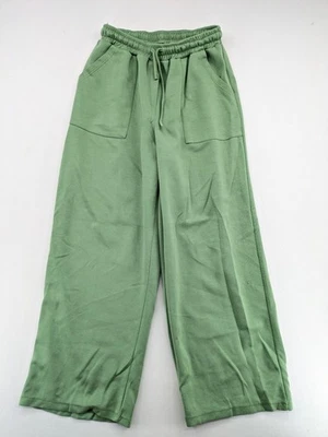 Damen Hose Weites Bein Palazzohose Gr XS Grün Gummizug Viskose Loungehose - Bild 1 von 4