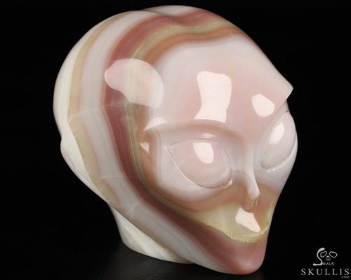 4.0" Afghanistan Jade Star Being Female Alien Crystal Skull , Sculpture - Picture 7 of 7