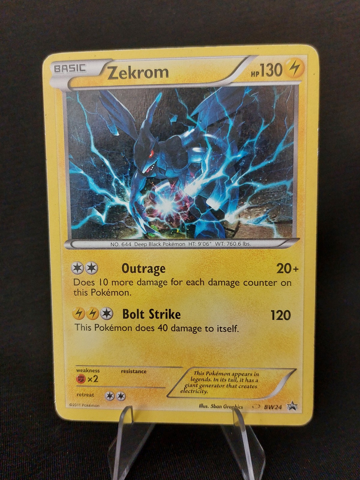 Zekrom BW24 - Black & White Black Star Promo 2011 Vintage Holo - Pokemon TCG HP