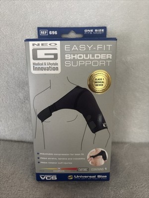 NEO G EASY-FIT SHOULDER SUPPORT UNIVERSAL SIZE LEFT/RIGHT ARM FREE SHIPPING NEW!