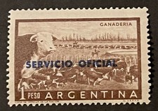 Travelstamps: 1955 Argentina Stamps Scott #O98 - Official Service Mint MOGH
