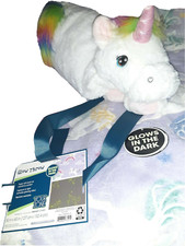 KIDS PILLOW AND THROW UNICORN PILLOW AND GLOW IN THE DARK THROW