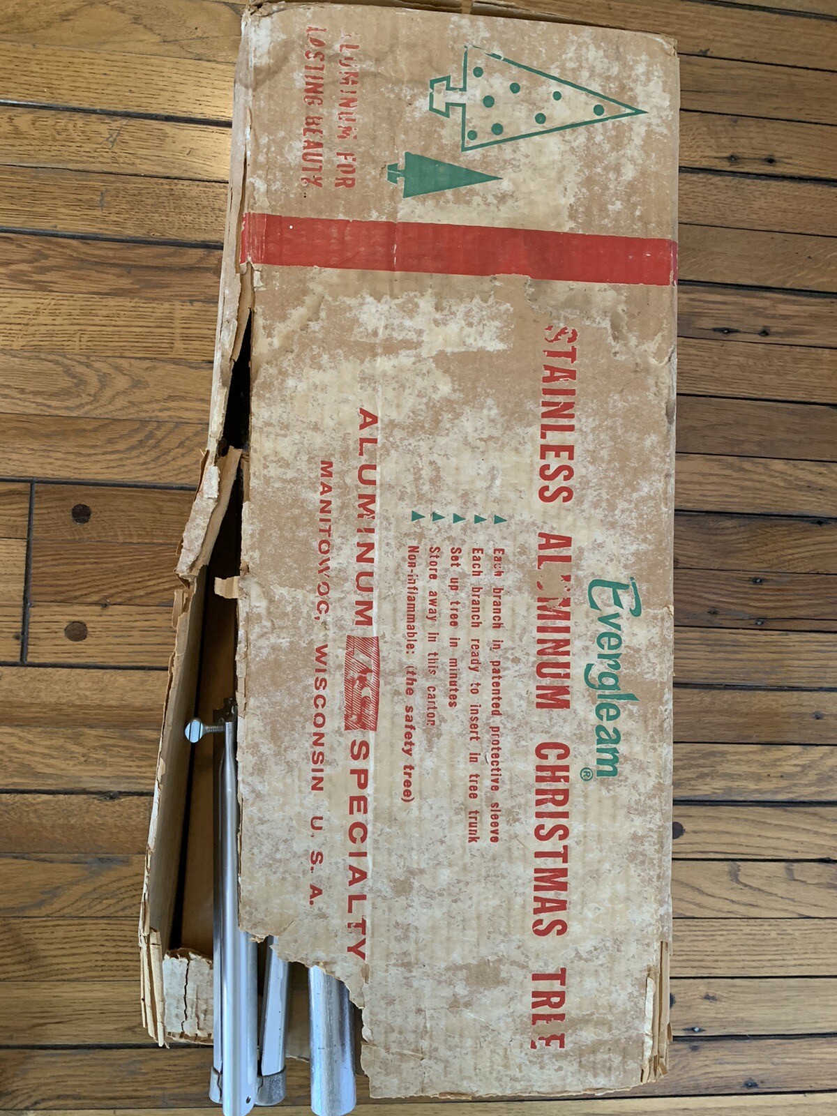 MCM Evergleam 95 Branch 6 Ft Aluminum "Pom Pom" Christmas Tree & Color