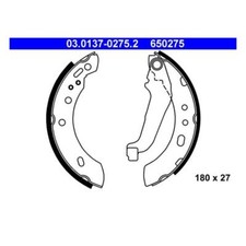 ATE 03.0137-0275.2 Bremsbackensatz Hinten für Nissan Micra II K11