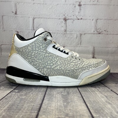 シューズ(男性用) AIR JORDAN RETRO 3 FLIP Nike Air Jordan Retro 3 FLIP 2007 Shoes Cement 315767-101 Men's