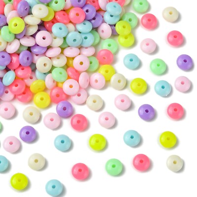 3500x Plastic Disc Abacus Rondelle Spacer Beads for DIY Jewelry Crafts Making