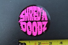 Shed N Doodz Shredding Neon Pink Black Skateboard V30B Vintage Surfing STICKER