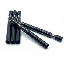 5x Self Cleaning Pipe Black For One Hitter Metal Bat Tobacco Smoking Dugout Pipe