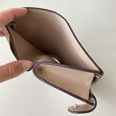 NWT COACH CW786 Medium Zip Wallet Card/Coin Case Canvas&Leather