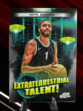 2024 Topps Chrome Cosmic Mikal Bridges Extraterrestrial Talent ET-3 NY Knicks
