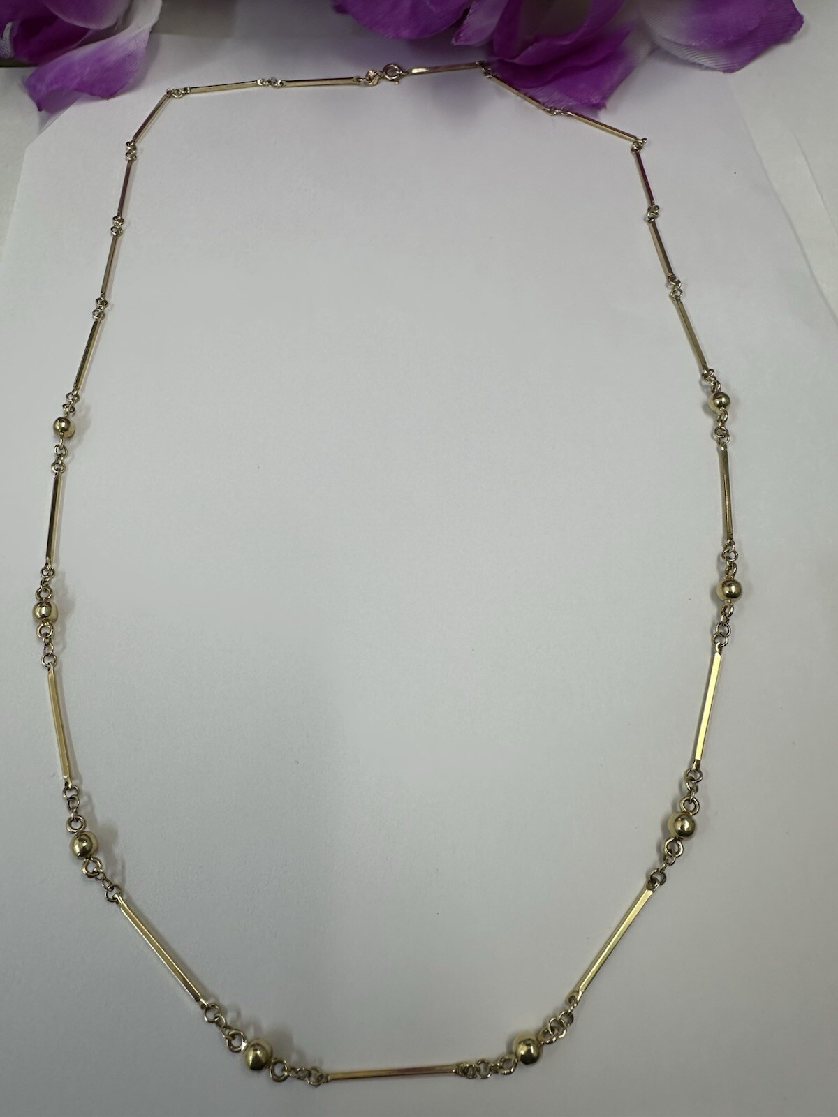Lovely 29” Yellow Gold Fancy Link Unusual Chain