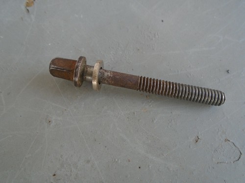 (1) VINTAGE 1920's LUDWIG PIONEER 1 and 7/8" SNARE DRUM KEY ROD BRASS WASHER-VG!