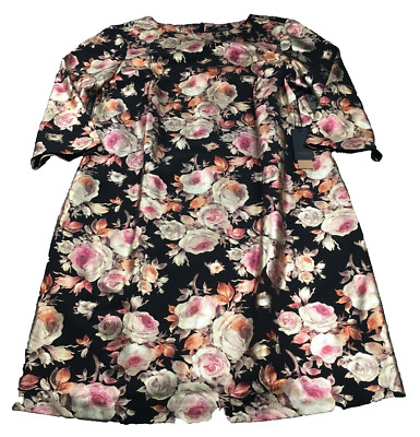 Maree Pour Toi Womens Dress Size 12 Floral 3/4 Sleeves Stretch Flowy NWT