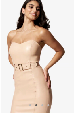 bebe vegan leather dress Vegan Leather Double Ended Zipper Dress main image 0