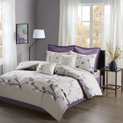 Madison Park Holly 8-Pc. California King Comforter Set- Purple T4103702
