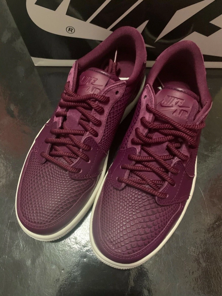 Women Jordan 1 Low No Swoosh Lace Up Sneakers Plum AO1935-600 | eBay