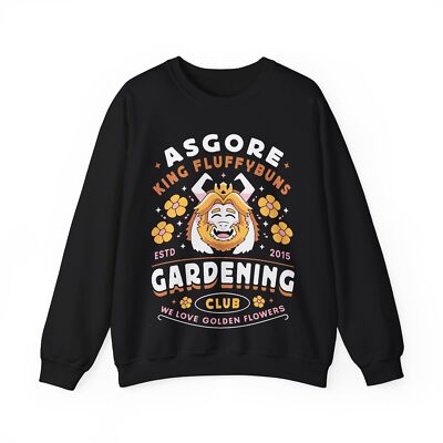 Asgore Gardening Club Crewneck Sweatshirt. Undertale Video Game. Sans. Flowey.