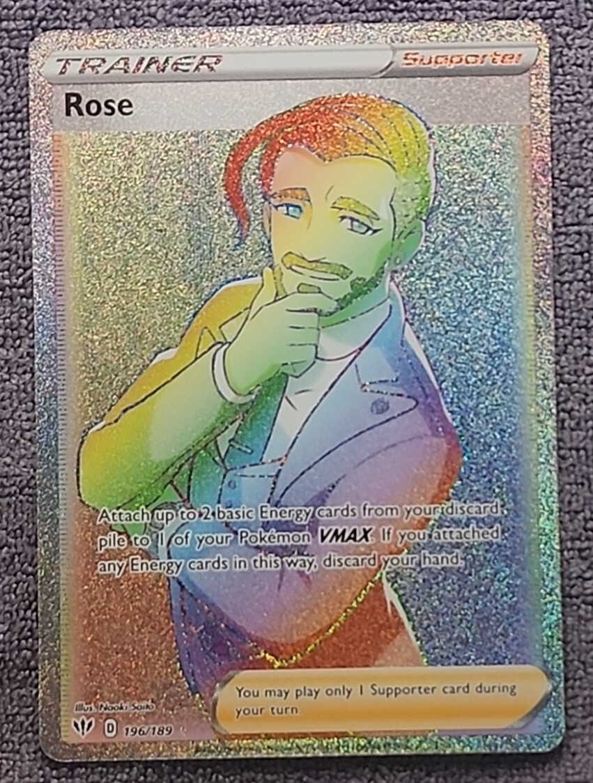 Rose 196/189 RAINBOW RARE Pokemon TCG Darkness Ablaze NM