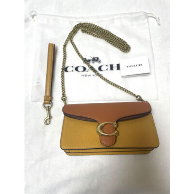 Coach Tabby Leather Crossbody Hand Bag 2way brown tones Mint with Dust Bag