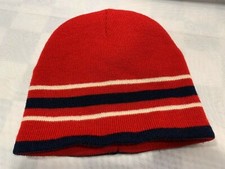 TOBY NYC Kid's Skull Winter Hat Cap Red White Blue