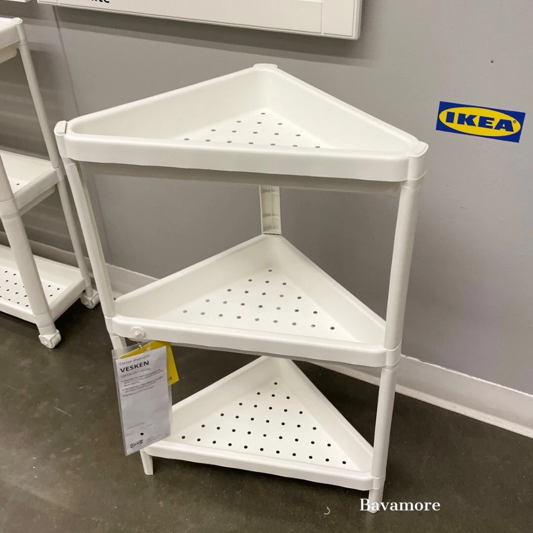 VESKEN Corner shelf unit, white, 13x13x28 - IKEA