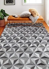 Premium Quality Handmade Leather Rug carpet Diamond Design for Home Gift 60