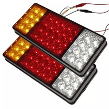 2 Pcs 36led Truck Trailer Brake Turn Signal Reverse Backup Tail Light Waterproof