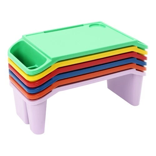 6 Pcs Kids Lap Desk Rectangular Desk Tray for Writing Eating Game Classroom - Image 4 of 4