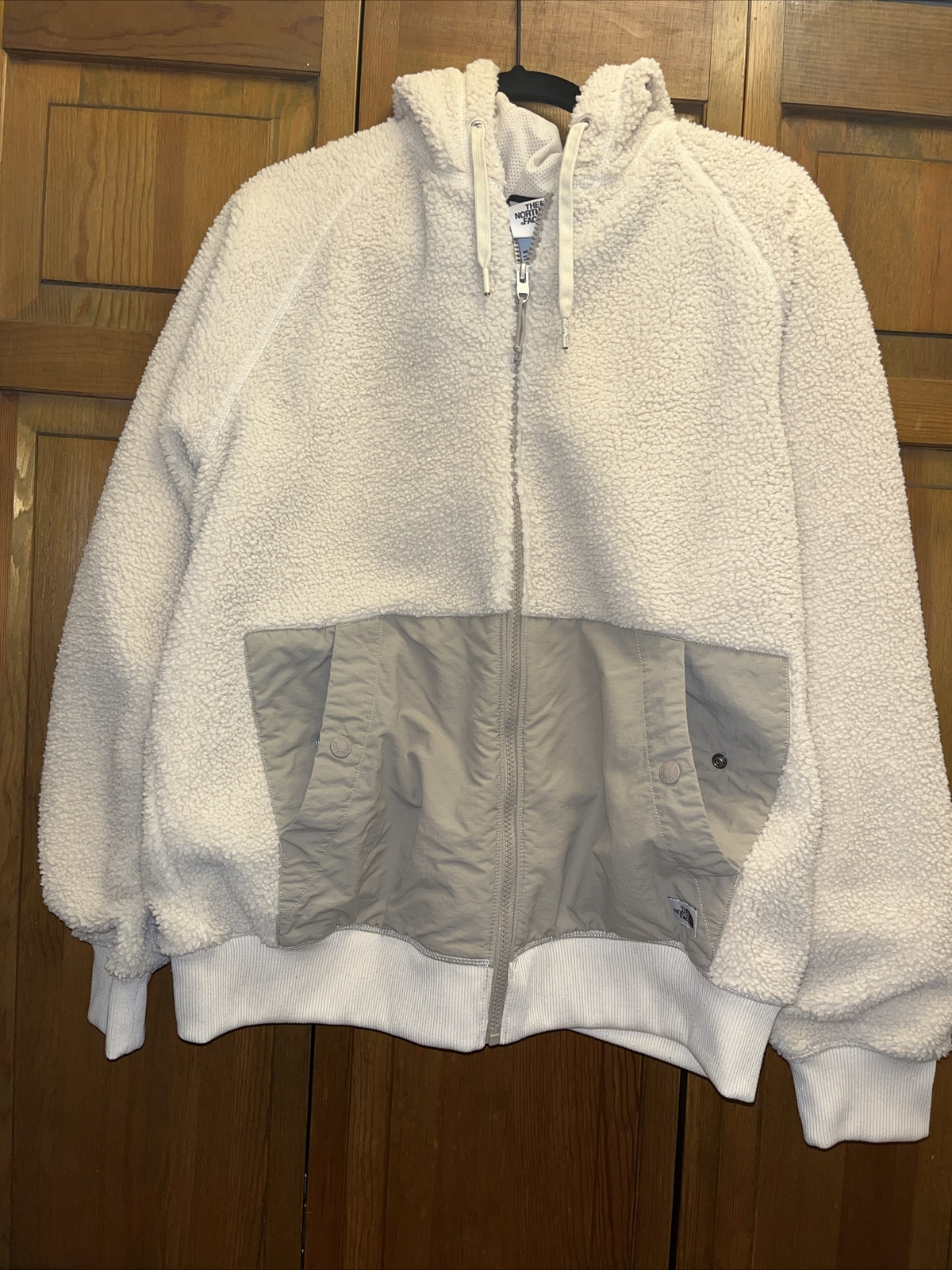 The North Face Men's Ridge HOODIE Jacket Medium M Bleached Sand Tan & Beige