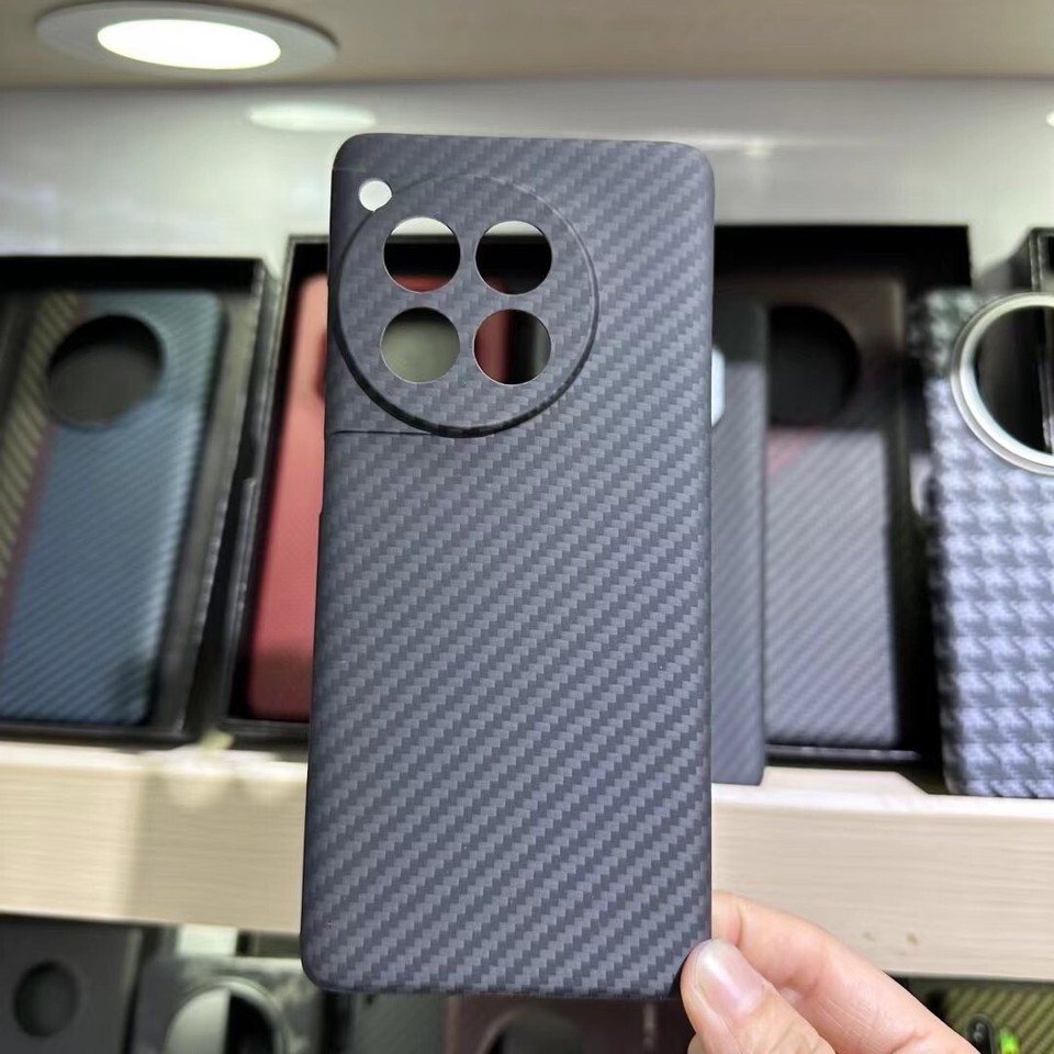 Luxury Real Carbon Fiber Hard Case Phone Cover for OnePlus 12R 5G / Ace