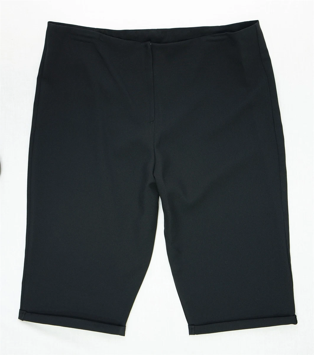 Womens black hotsell knee length shorts