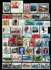 WORLDWIDE, LOT OF USED DIFFERENT WITH COMPLETE CIRCLE CANCEL GOOD QUALITY STAMPS