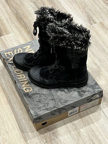Botas de nieve The North Face para mujer Nuptse negras forradas de piel sintética talla 9 | eBay