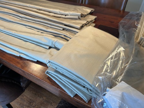 Pottery Barn 50"W x 84"L Parchment Dupioni Silk Curtains - Picture 3 of 7