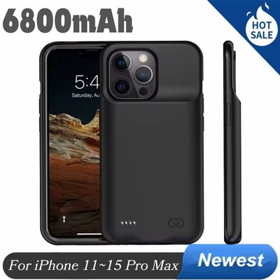 For iPhone 15 14 13 12 11 Pro Max Battery Charger Case Power Bank Charging Cover