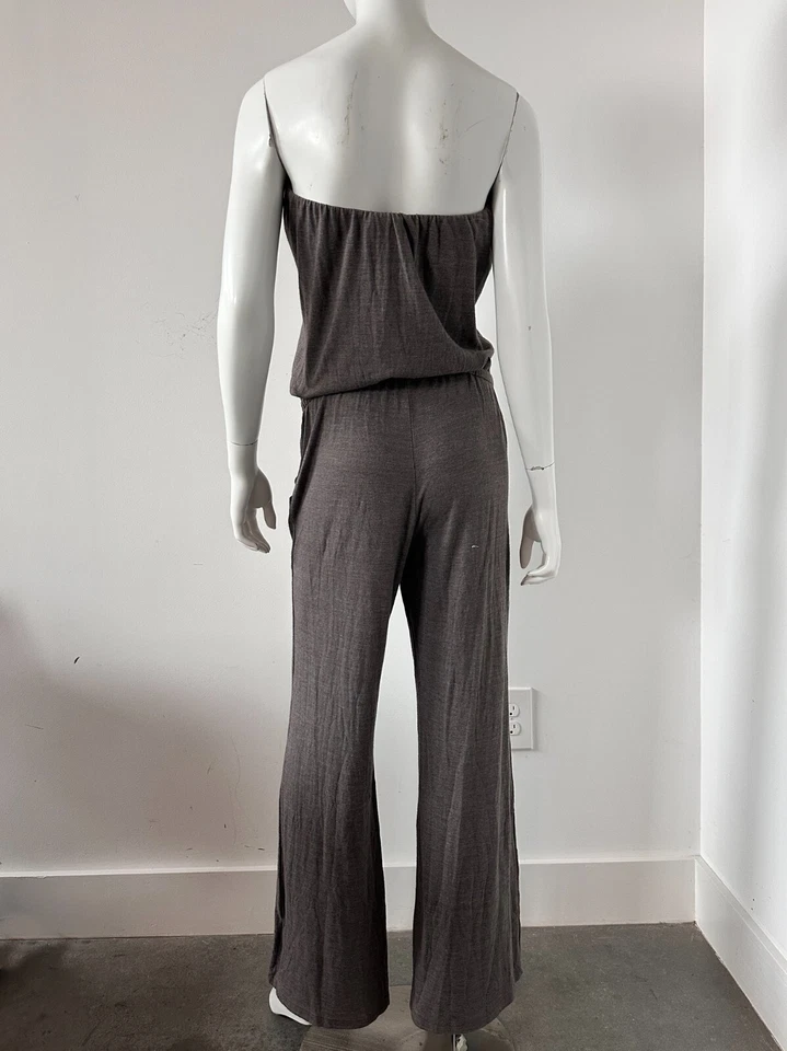 C and C California Jumpsuit Jersey Strapless Brown Size Small - Image 2 of 4