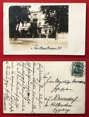 Privat Foto AK DRESDEN 1911 Wohnhaus in der Schillerstrasse 21     ( 94142