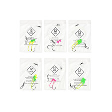 6 Pack 'Coquina Shells' Pompano Surf Fishing T-Knot Rigs Color Matched Hooks