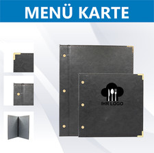 Speisekarten Mappe/Men&uuml; Karte/Kunstleder Mappe mit Ihre Logo