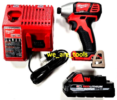 Milwaukee 2656-20 1/4'' M18 Impact, (1) 48-11-1835 3.0 Battery, Charger 18 Volt