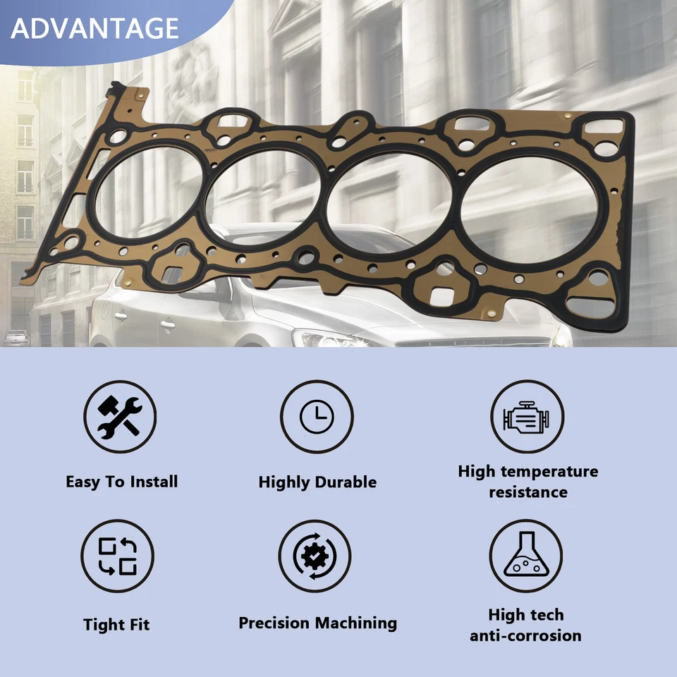 Junta de culata para Volvo V60 S60 S80 XC60 Lincoln MKC MKT MKZ 2,0 L Foto 3 de 4