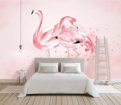 3D Tier Flamingo M08654 Tapete Wandbild Selbstklebend Abnehmbare Aufkleber Romy